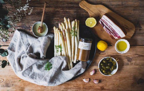 Ingredienser til Hvide asparges